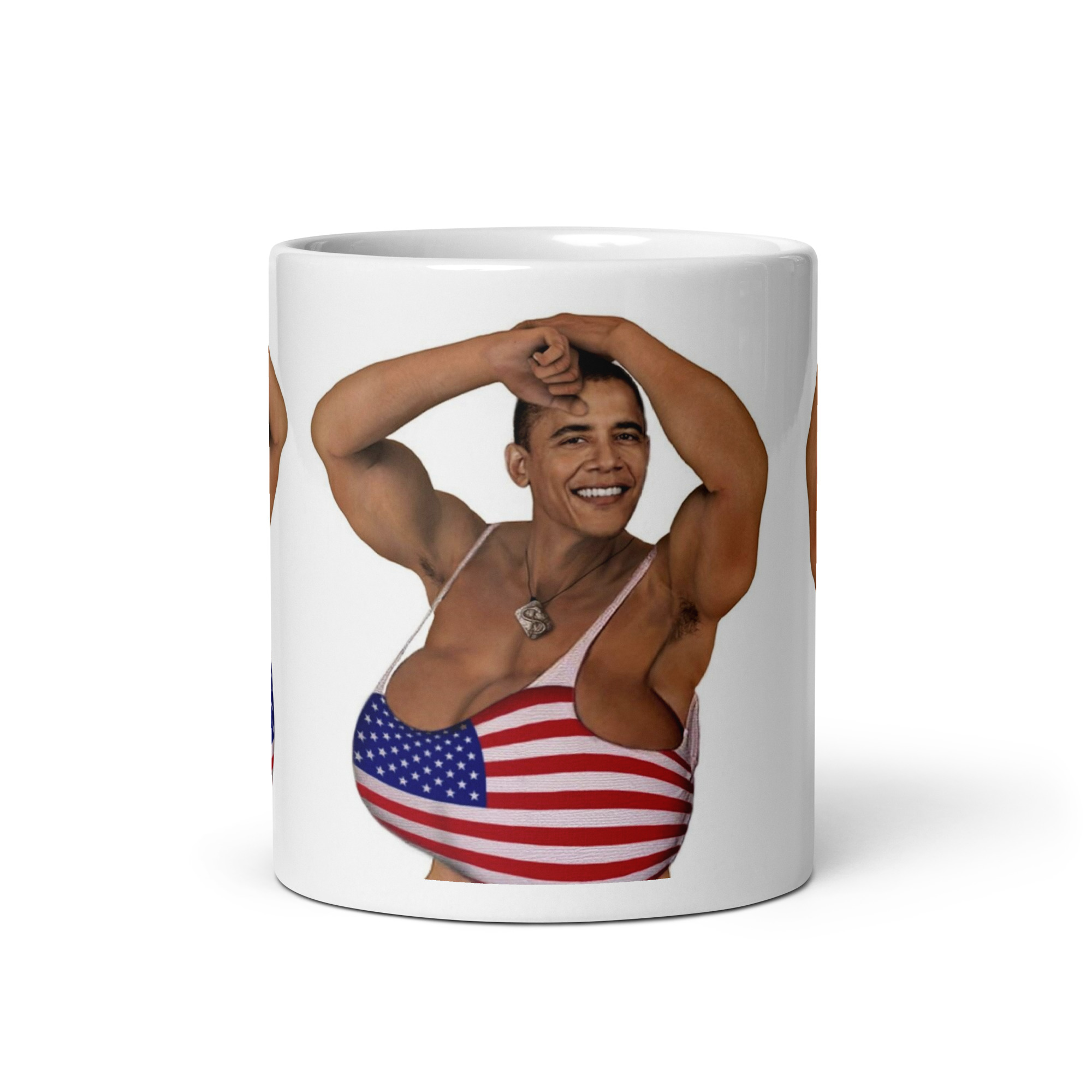Obama Tiddies American Meme Coffee Mug - Image 4