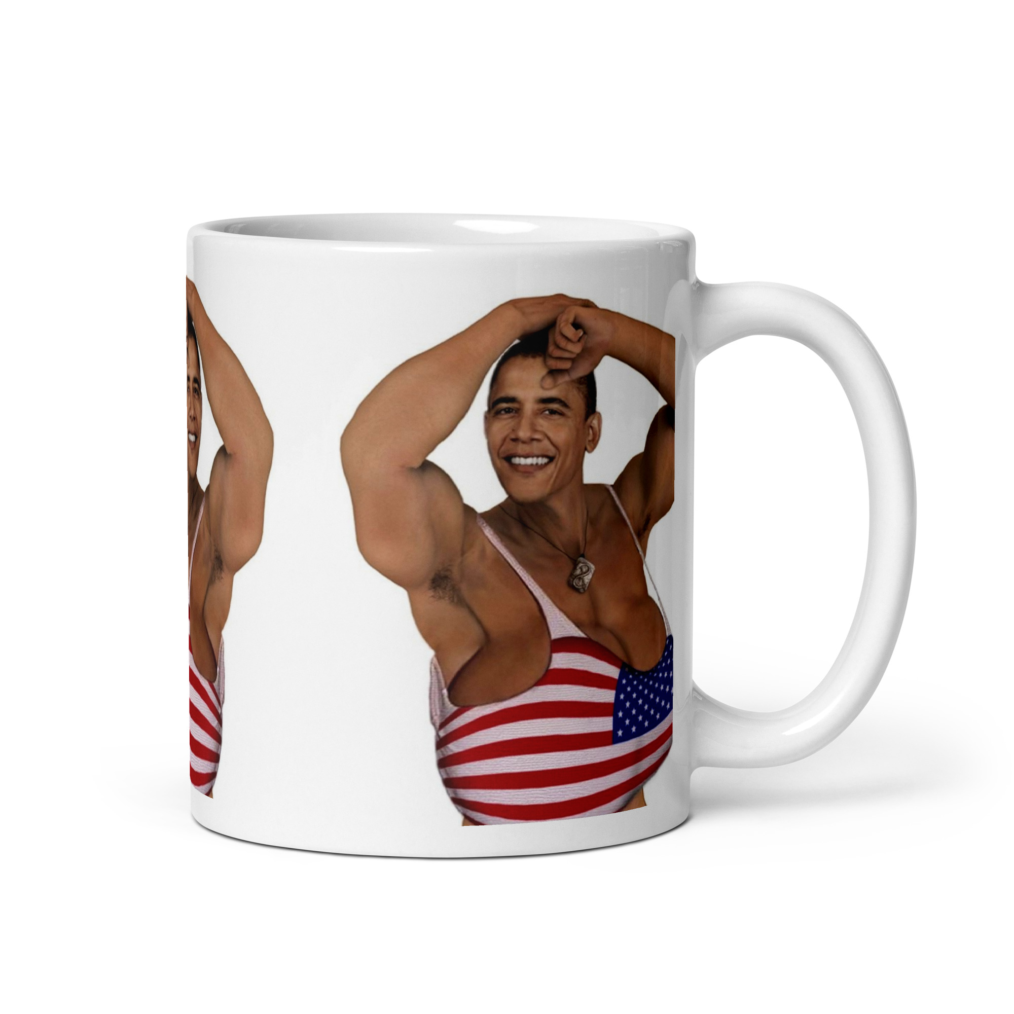Obama Tiddies American Meme Coffee Mug - Image 2