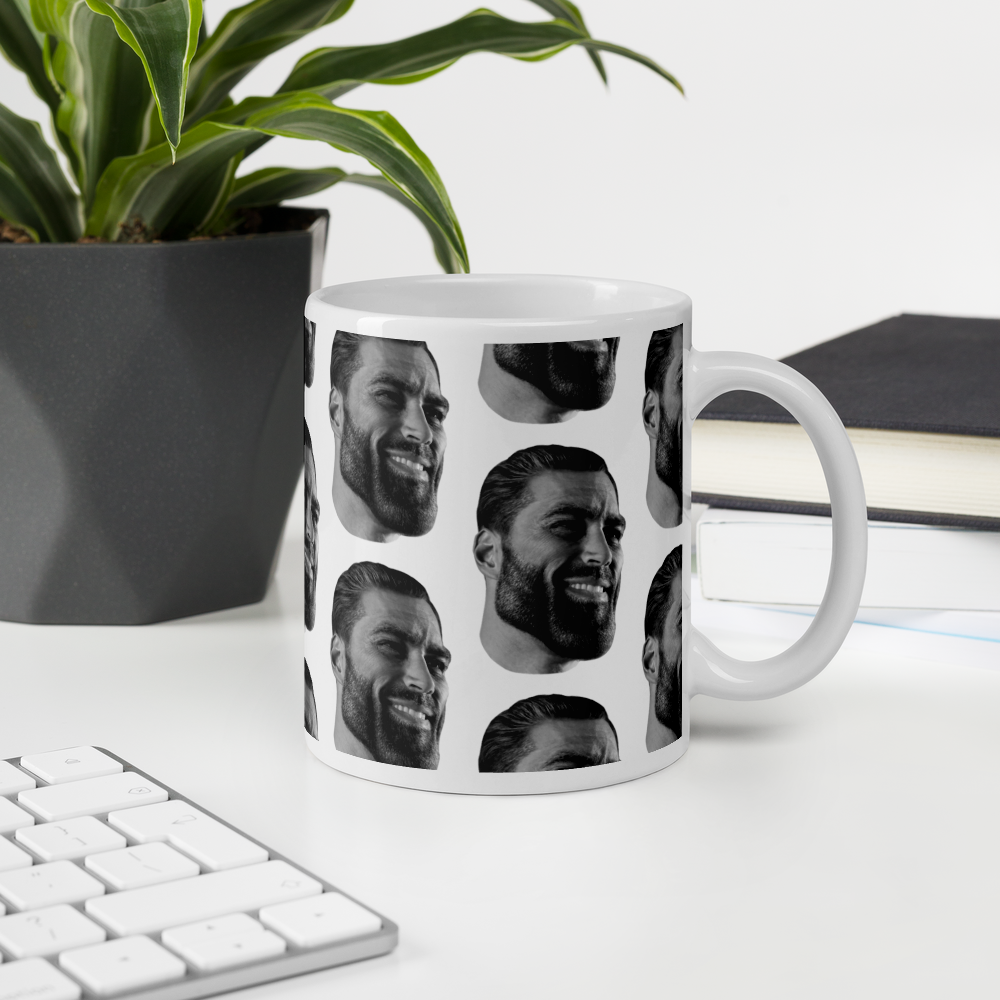 Giga Chad Meme Coffee Mug - Image 10