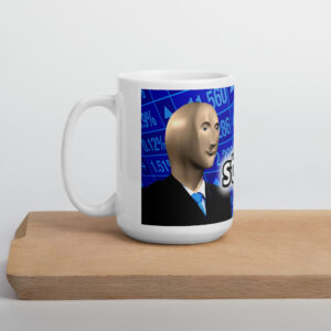 White glossy mug