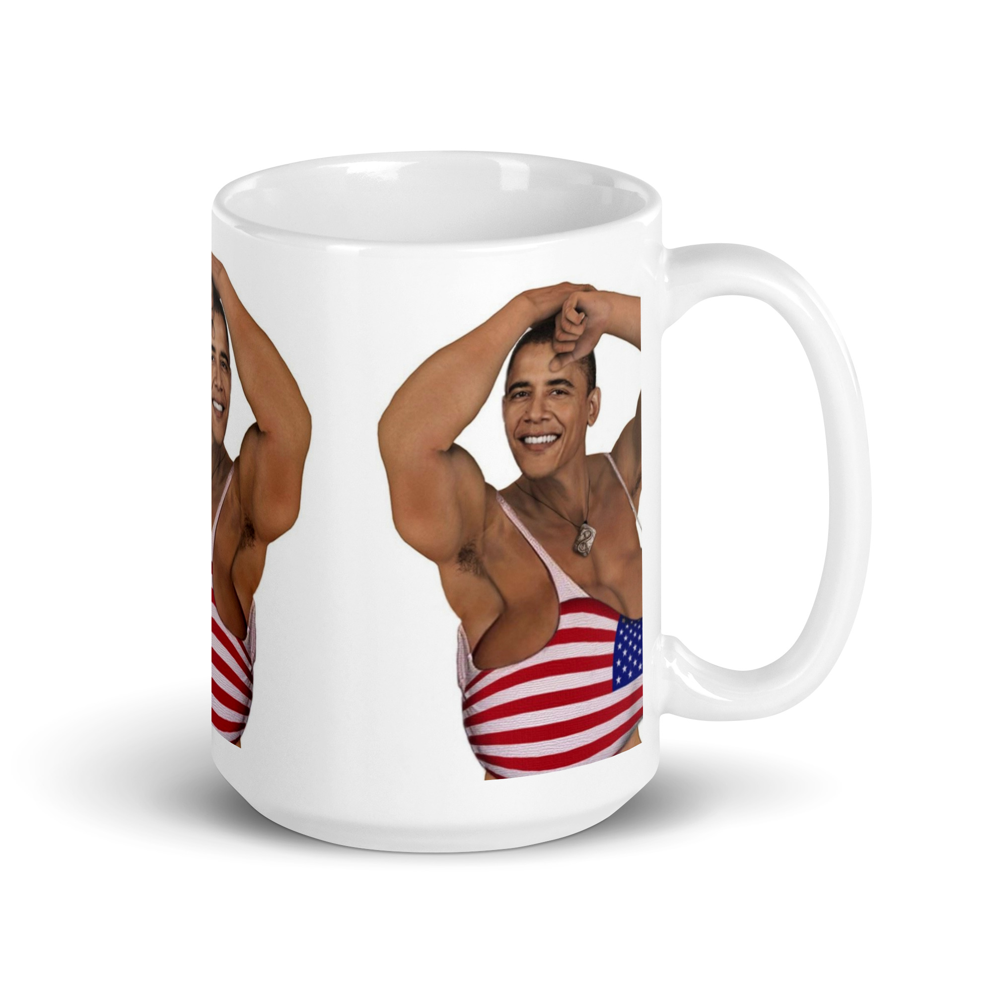 Obama Tiddies American Meme Coffee Mug - Image 5